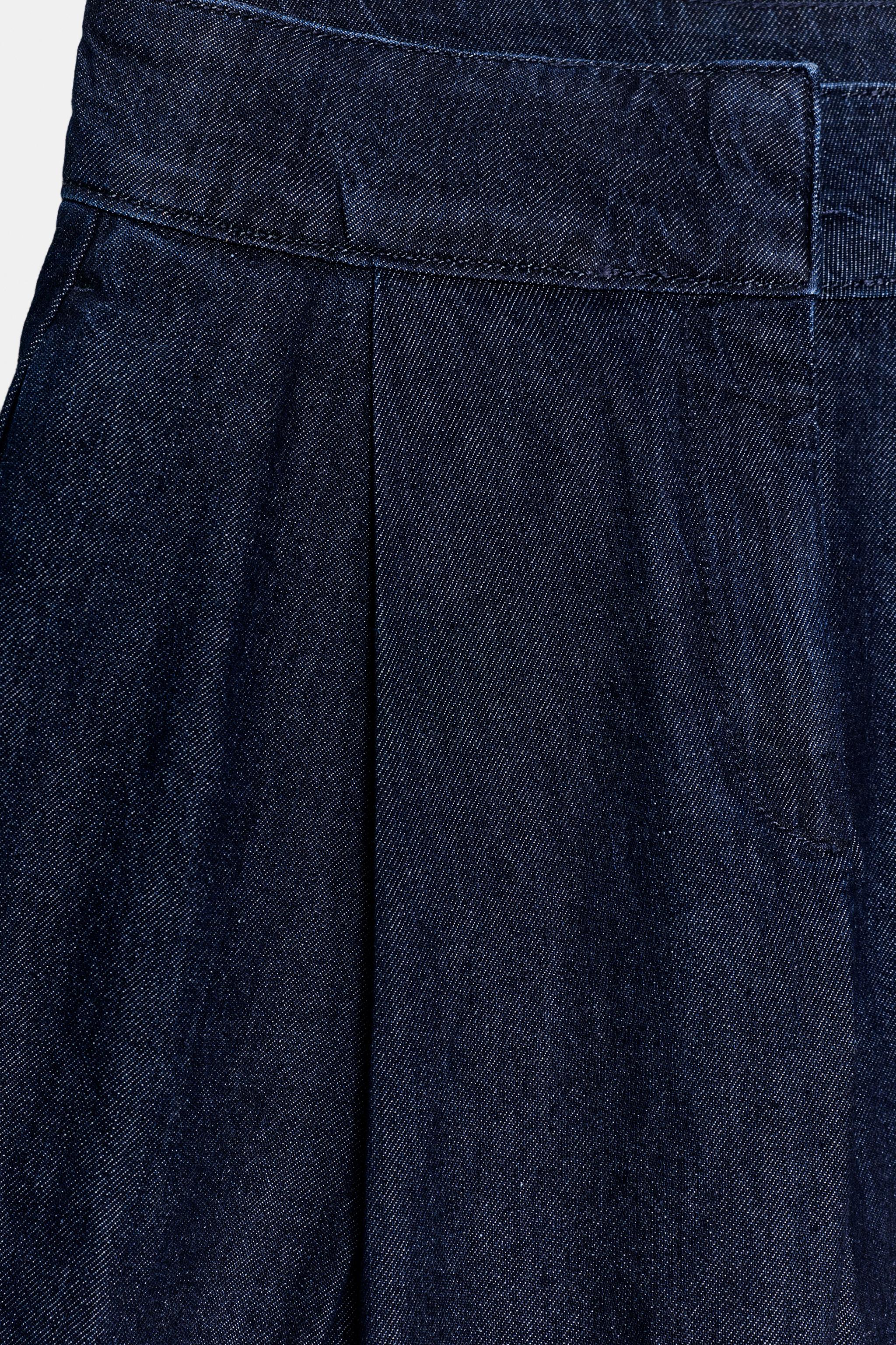 JEAN Z1975 JUPE-CULOTTE TAILLE HAUTE À PINCES